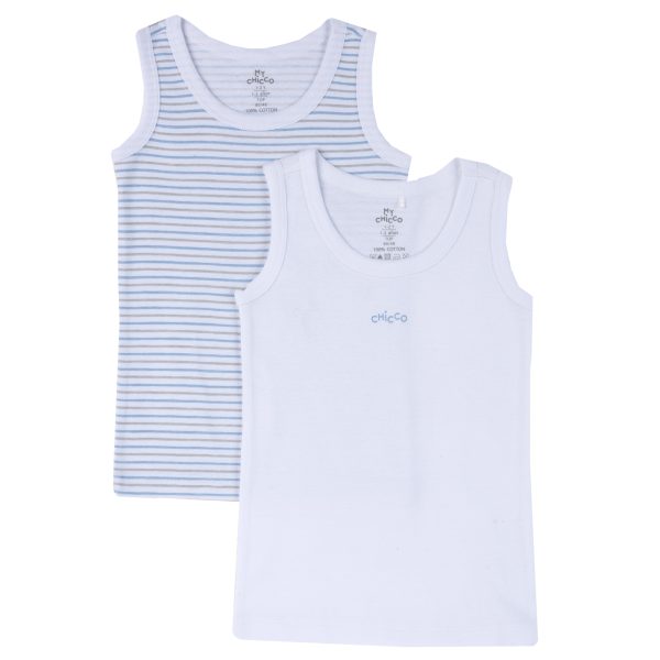 maieu-baieti-chicco-set-2-buc-alb-cu-bleu-11495_35073_1_1614844875.jpg Maieu baieti Chicco, set 2 buc, alb cu bleu, 11495