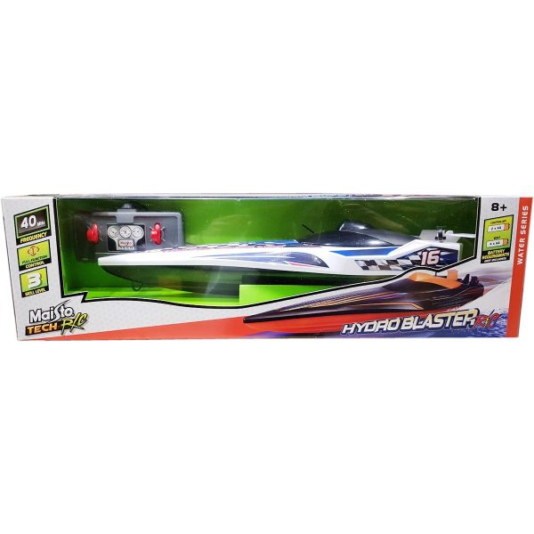 mais-81322_2018_008w.jpg Barca cu telecomanda Maisto Tech Hydroblaster Speed, Alb/Negru