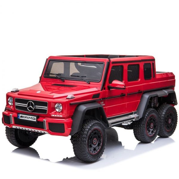 Masinuta electrica Mercedes G63 6x6 180W 12V PREMIUM Rosu