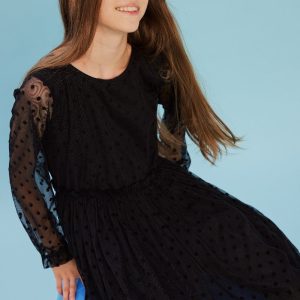 Rochie cu maneca lunga Minoti, Sequin, Black Dots