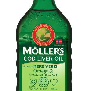 Moller’s Cod liver oil Omega-3 aroma de mere, 250 ml, Orkla Health