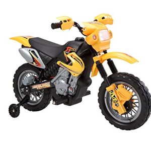 Motocicleta electrica pentru copii BJ014 45W 6V STANDARD Galben