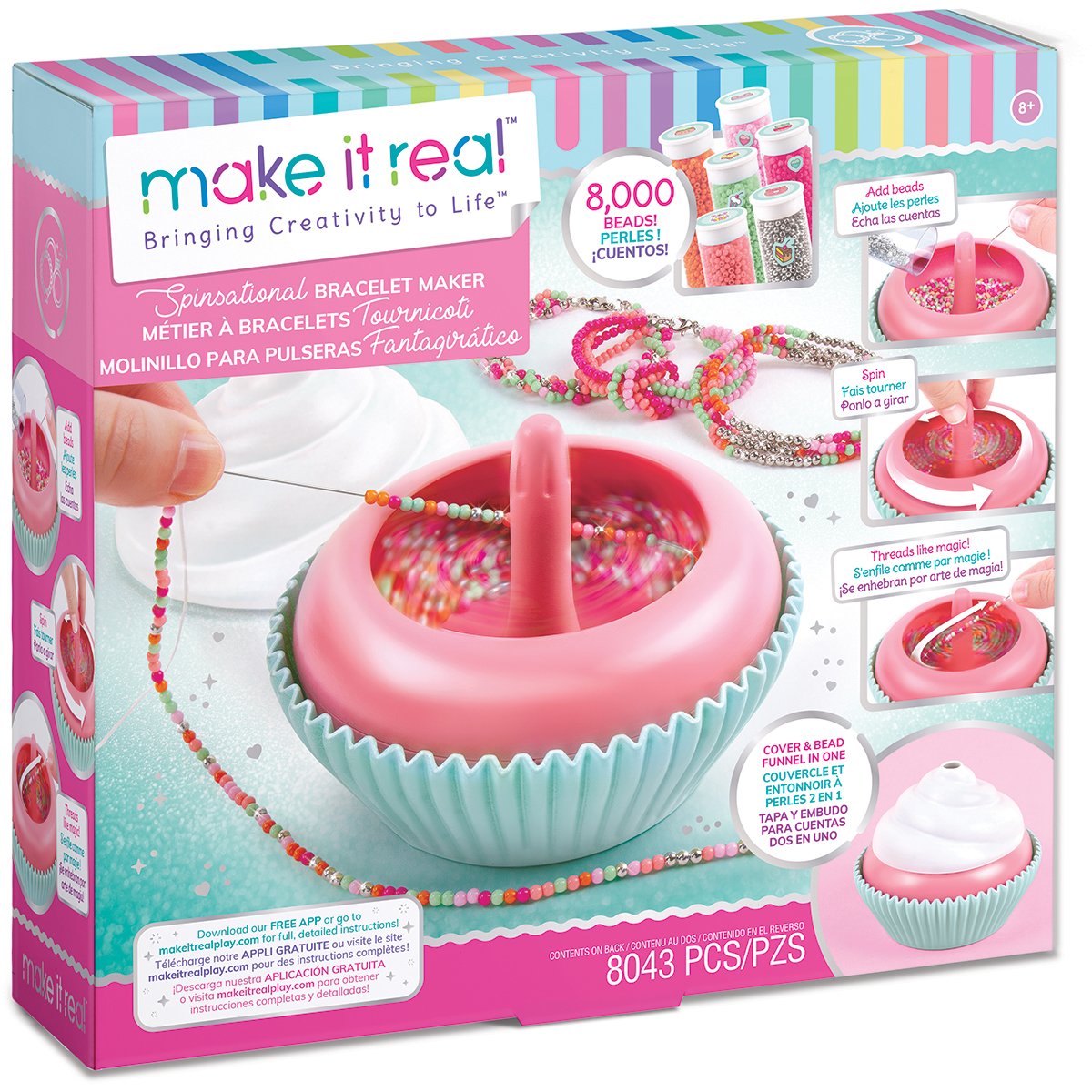 Set Make It Real, Bratari, Sweet Girls Spinsational, 8043 piese