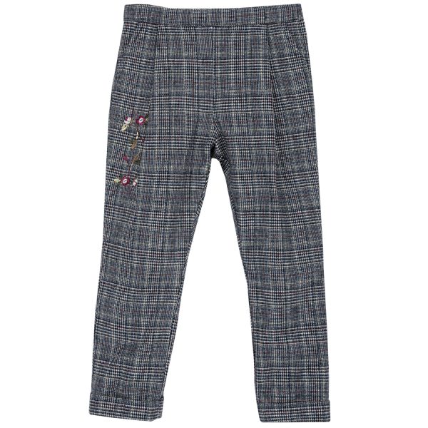 Pantalon copii Chicco, negru cu alb