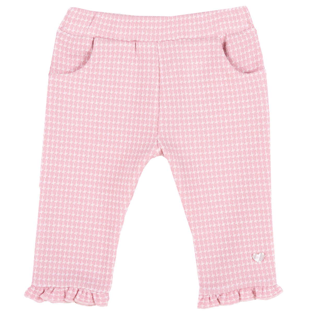Pantaloni lungi copii Chicco, volanas, ciclamen, 08253