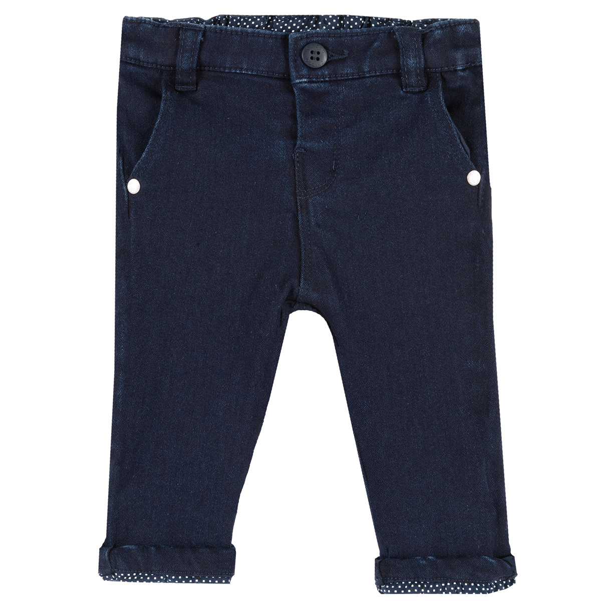 Pantalon lung copii Chicco, twill elastic, albastru, 94785