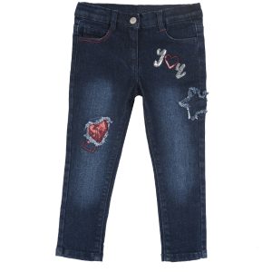 Pantaloni lungi copii Chicco, 08582-61MC, Albastru
