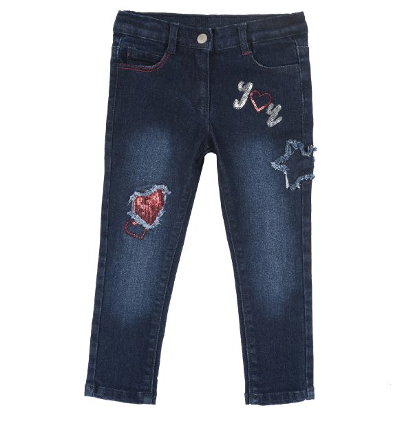 Pantaloni lungi copii Chicco, 08582-61MC, Albastru