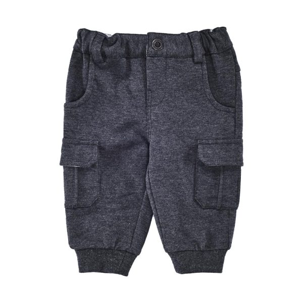 Pantaloni lungi copii, Chicco, negru cu albastru