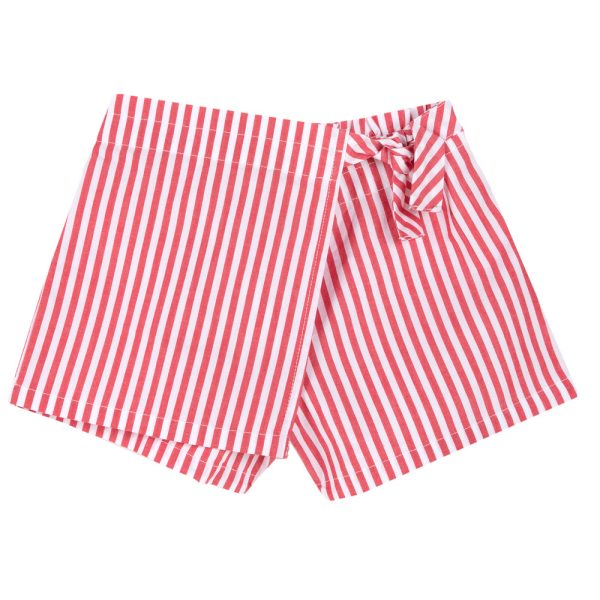 Pantaloni scurti copii Chicco, rosu cu alb, 52971