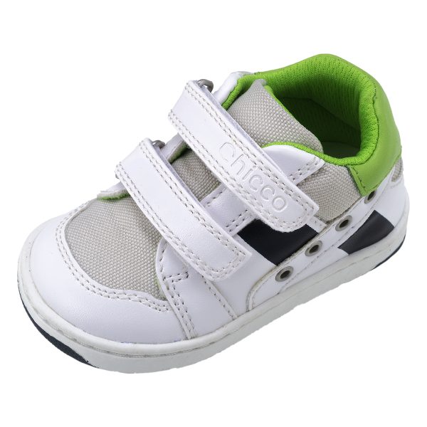 Pantofi sport copii Chicco Giuliano, alb cu model, 65653
