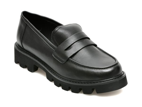 Pantofi EPICA negri, V690D12, din piele naturala