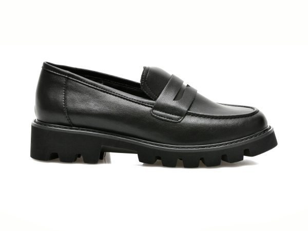 Pantofi EPICA negri, V690D12, din piele naturala