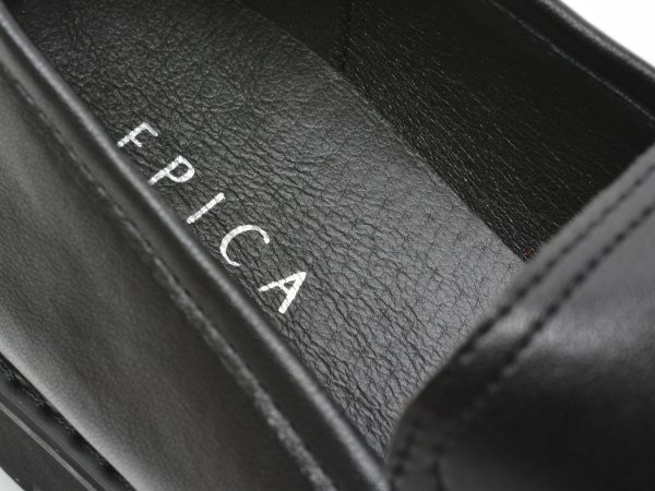 Pantofi EPICA negri, V690D12, din piele naturala