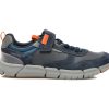 Pantofi GEOX bleumarin, J169BC, din material textil si piele naturala