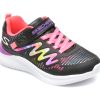 Pantofi SKECHERS negri, JUMPSTERS, din piele ecologica