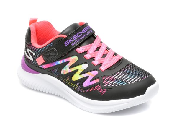 Pantofi SKECHERS negri, JUMPSTERS, din piele ecologica
