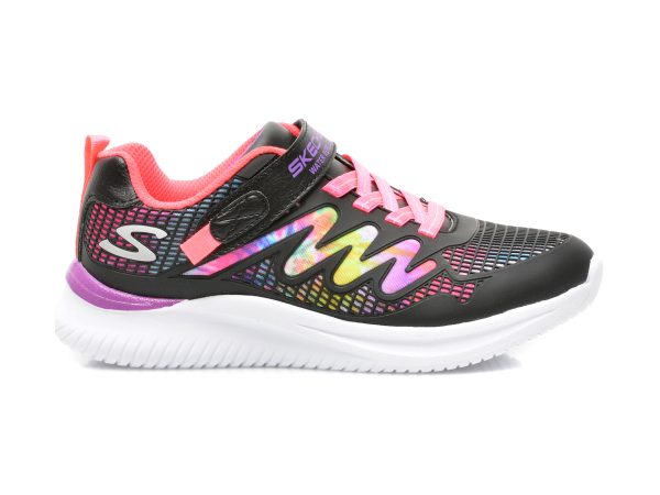 Pantofi SKECHERS negri, JUMPSTERS, din piele ecologica