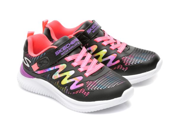 Pantofi SKECHERS negri, JUMPSTERS, din piele ecologica