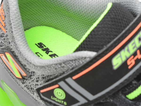 Pantofi SKECHERS negri, MEGA-SURGE, din piele ecologica