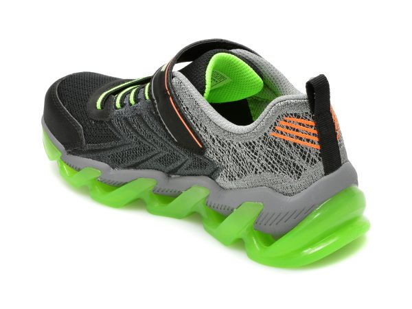 Pantofi SKECHERS negri, MEGA-SURGE, din piele ecologica