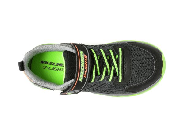Pantofi SKECHERS negri, MEGA-SURGE, din piele ecologica