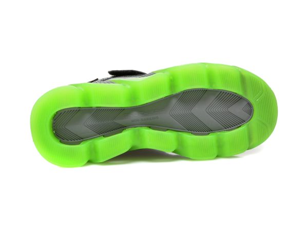 Pantofi SKECHERS negri, MEGA-SURGE, din piele ecologica