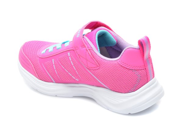 Pantofi SKECHERS roz, GLIMMER KICKS, din piele ecologica