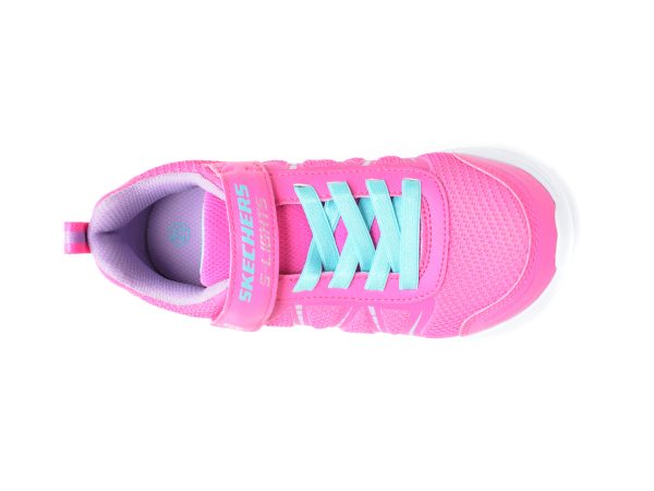 Pantofi SKECHERS roz, GLIMMER KICKS, din piele ecologica