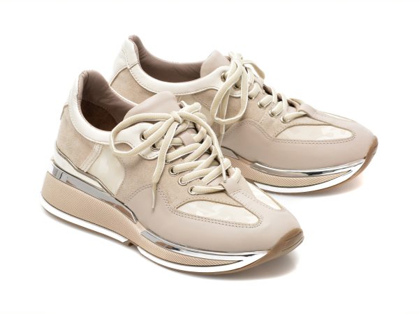 Pantofi sport EPICA bej, 3745056, din piele naturala