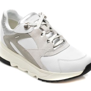 Pantofi sport GEOX albi, D16HXA, din piele naturala
