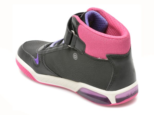 Pantofi sport GEOX negre, J16ASC, din piele ecologica