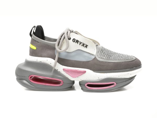 Pantofi sport GRYXX gri, MO1615, din piele ecologica