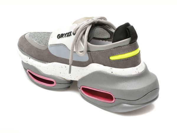 Pantofi sport GRYXX gri, MO1615, din piele ecologica