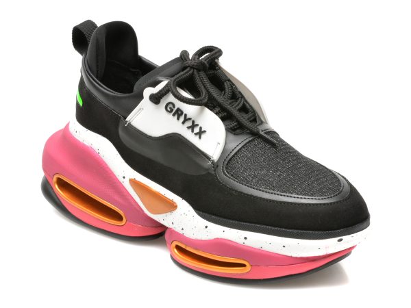 Pantofi sport GRYXX negri, MO1615, din piele ecologica