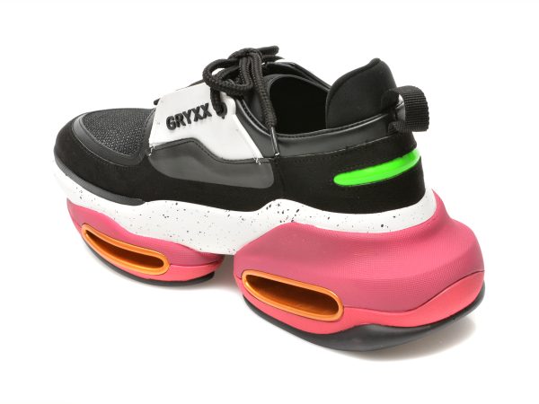 Pantofi sport GRYXX negri, MO1615, din piele ecologica