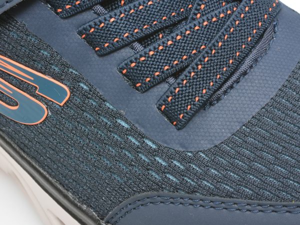Pantofi sport SKECHERS bleumarin, GLIDE-STEP SPORT, din material textil si piele ecologica
