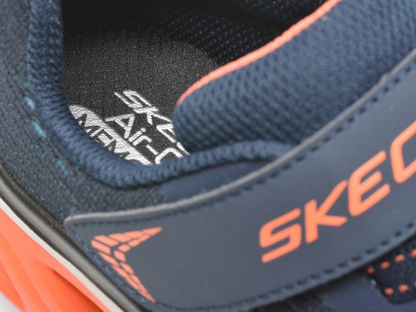 Pantofi sport SKECHERS bleumarin, GLIDE-STEP SPORT, din material textil si piele ecologica