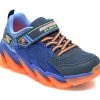 Pantofi sport SKECHERS bleumarin, MEGA-SURGE, din material textil si piele ecologica