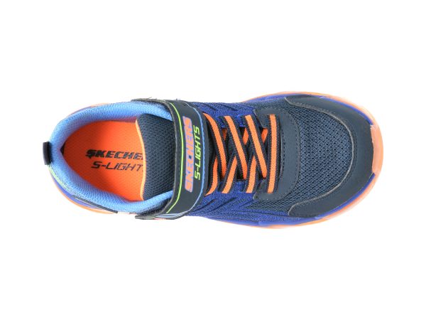 Pantofi sport SKECHERS bleumarin, MEGA-SURGE, din material textil si piele ecologica