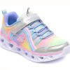 Pantofi sport SKECHERS multicolori, HEART LIGHTS, din material textil si piele ecologica