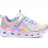 Pantofi sport SKECHERS multicolori, HEART LIGHTS, din material textil si piele ecologica