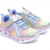 Pantofi sport SKECHERS multicolori, HEART LIGHTS, din material textil si piele ecologica