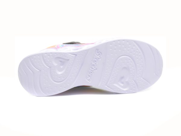 Pantofi sport SKECHERS multicolori, HEART LIGHTS, din material textil si piele ecologica