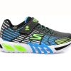 Pantofi sport SKECHERS negri, FLEX-GLOW ELITE, din piele ecologica