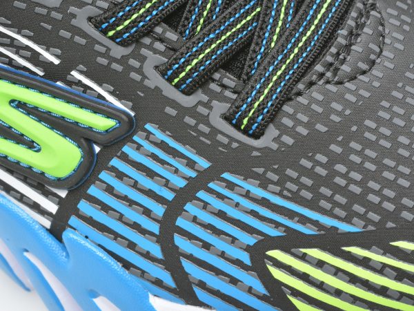 Pantofi sport SKECHERS negri, FLEX-GLOW ELITE, din piele ecologica