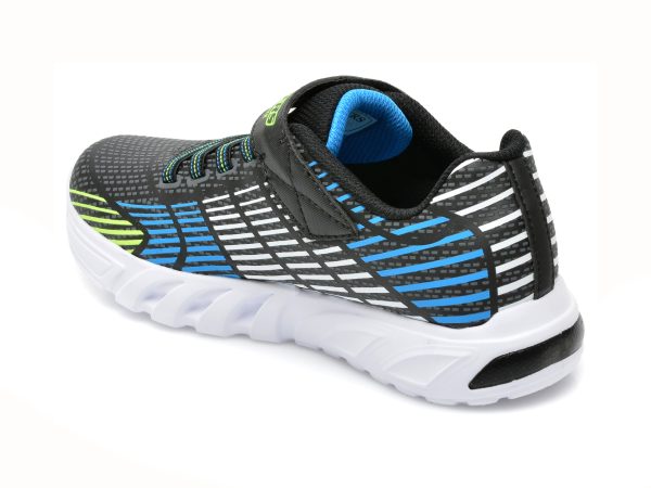 Pantofi sport SKECHERS negri, FLEX-GLOW ELITE, din piele ecologica