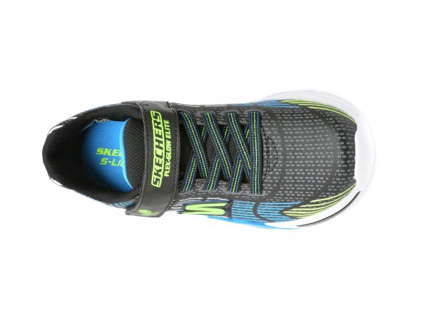 Pantofi sport SKECHERS negri, FLEX-GLOW ELITE, din piele ecologica