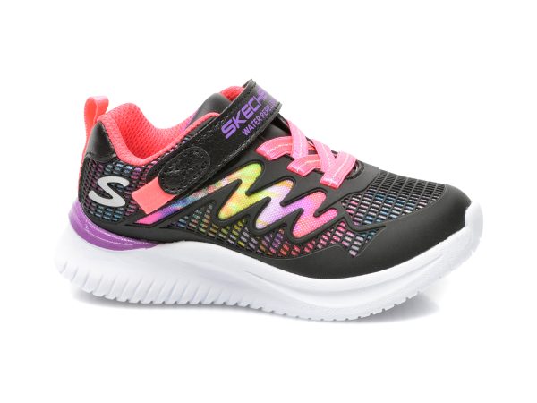 Pantofi sport SKECHERS negri, JUMPSTERS, din piele ecologica