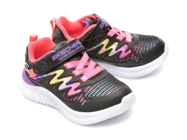 Pantofi sport SKECHERS negri, JUMPSTERS, din piele ecologica
